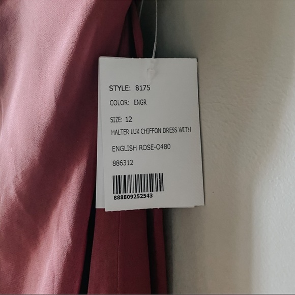 NWT Dusty Rose Halter Formal Dress - Picture 4 of 10